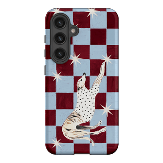Check Greyhound Blue Printed Phone Cases Samsung Galaxy S24 / Armoured by Lisa Hu - The Dairy