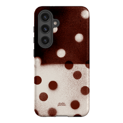 Espresso Polka Dot Printed Phone Cases Samsung Galaxy S24 / Armoured by Jasmine Dowling - The Dairy