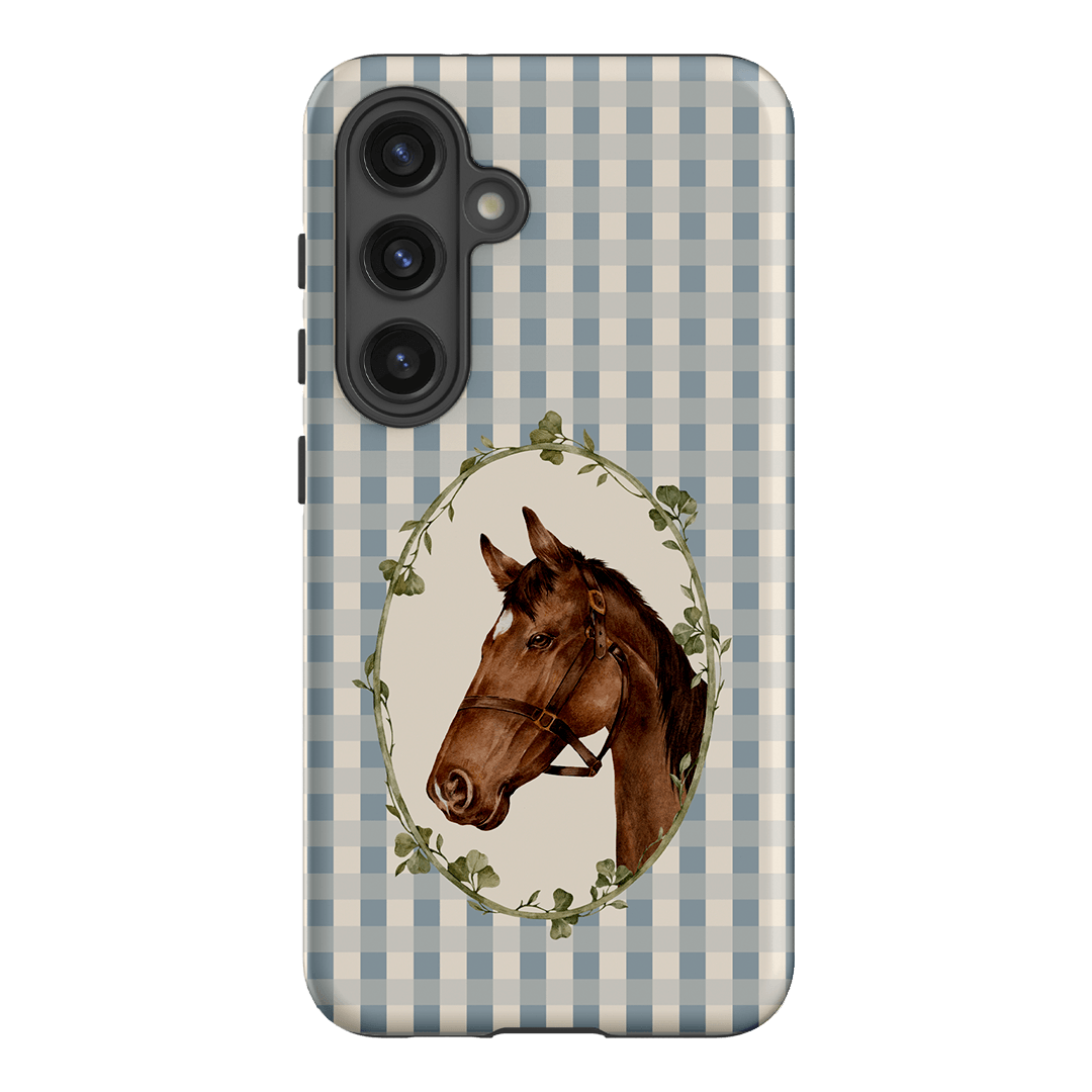 Gingham Horse Printed Phone Cases Samsung Galaxy S24 / Armoured by Kasiags Art - The Dairy