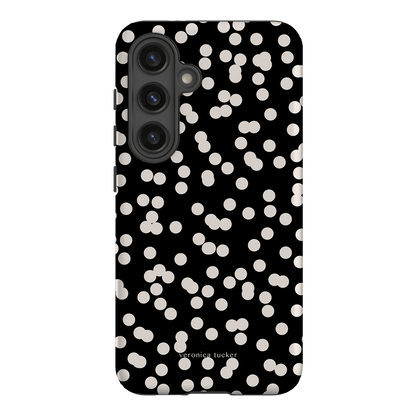 Mini Confetti Noir Printed Phone Cases Samsung Galaxy S24 / Armoured by Veronica Tucker - The Dairy