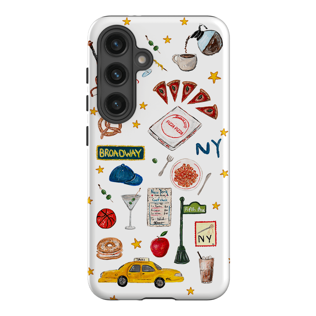 NYC White Printed Phone Cases Samsung Galaxy S24 / Armoured by BG. Studio - The Dairy
