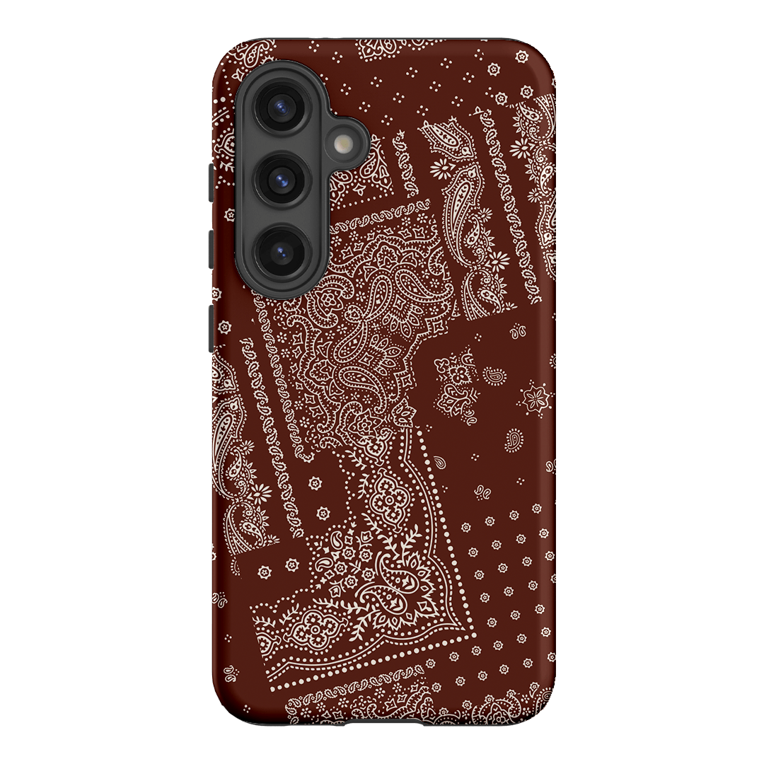 Paisley Cinnamon Printed Phone Cases Samsung Galaxy S24 / Armoured by The Dairy - The Dairy