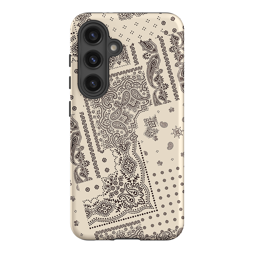 Paisley Ecru Printed Phone Cases Samsung Galaxy S24 / Armoured by The Dairy - The Dairy