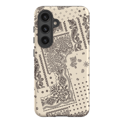 Paisley Ecru Printed Phone Cases Samsung Galaxy S24 / Armoured by The Dairy - The Dairy