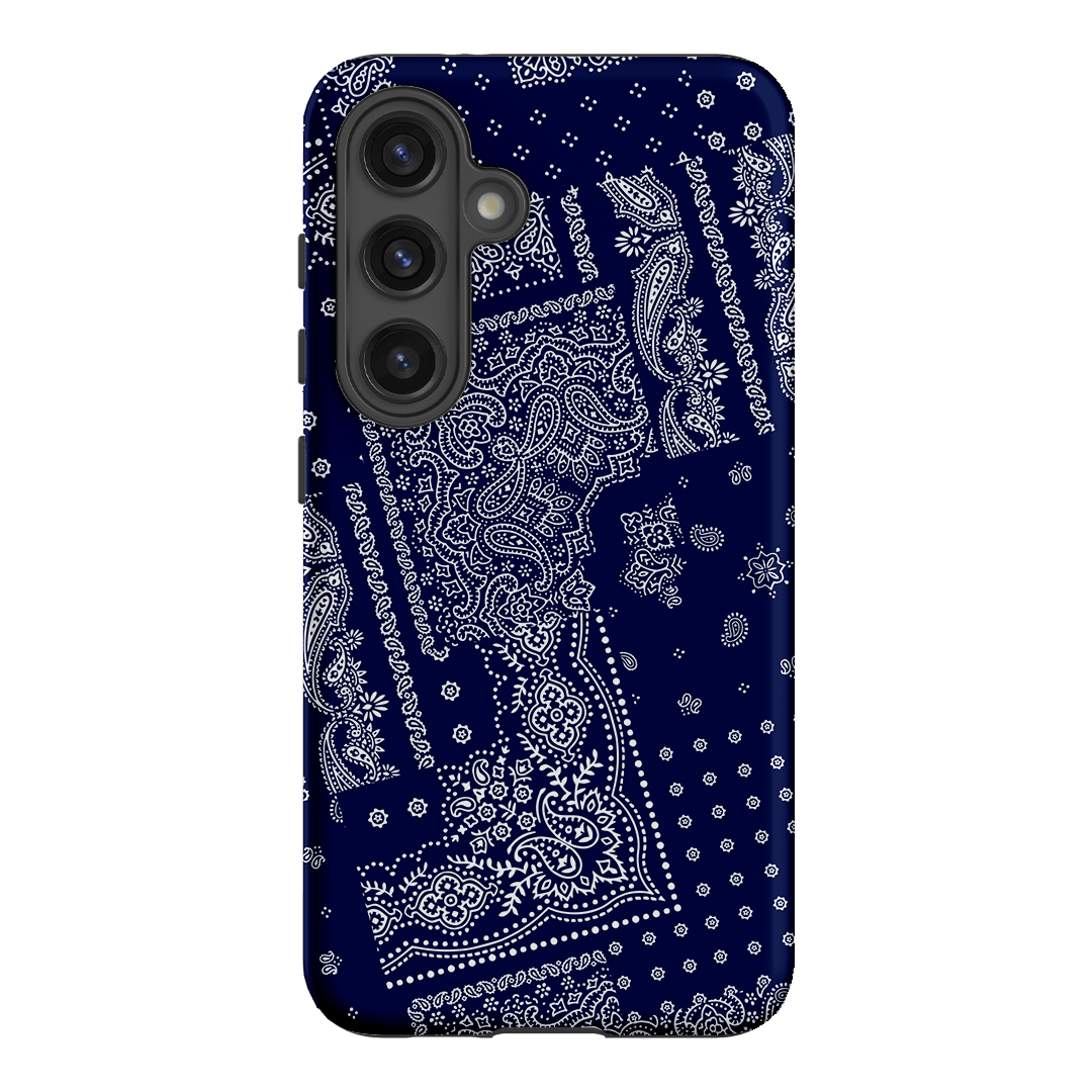 Paisley Indigo Printed Phone Cases Samsung Galaxy S24 / Armoured by The Dairy - The Dairy