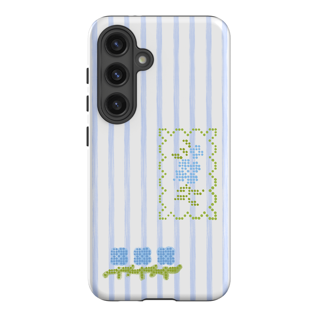 Patchwork Blue Printed Phone Cases Samsung Galaxy S24 / Armoured by Kayla Carr - The Dairy