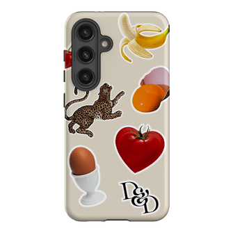 Sunday Stickers Cream Printed Phone Cases Samsung Galaxy S24 / Armoured by Desmond & Dempsey - The Dairy