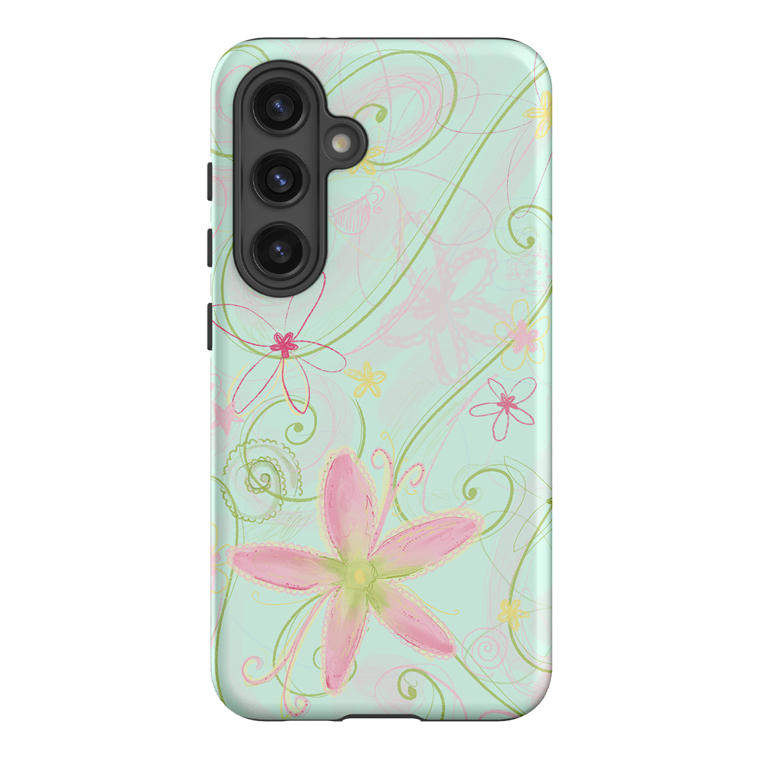 Swirl Blue Printed Phone Cases Samsung Galaxy S24 / Armoured by Kayla Carr - The Dairy