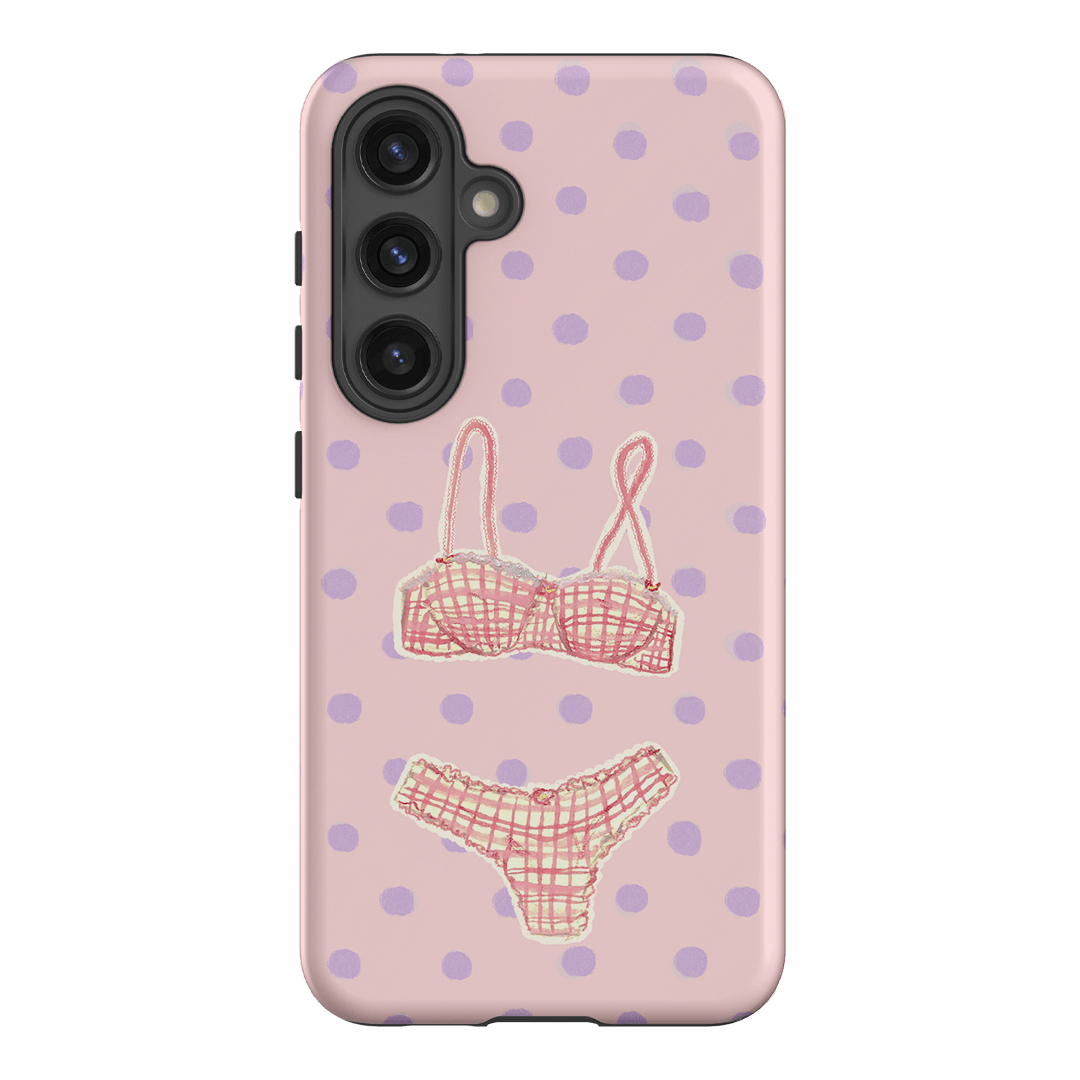 Vintage Gingham Printed Phone Cases Samsung Galaxy S24 / Armoured by Kayla Carr - The Dairy