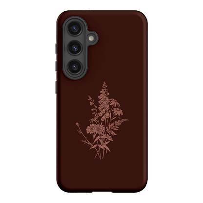 Wildflowers Mocha Printed Phone Cases Samsung Galaxy S24 / Armoured by Typoflora - The Dairy