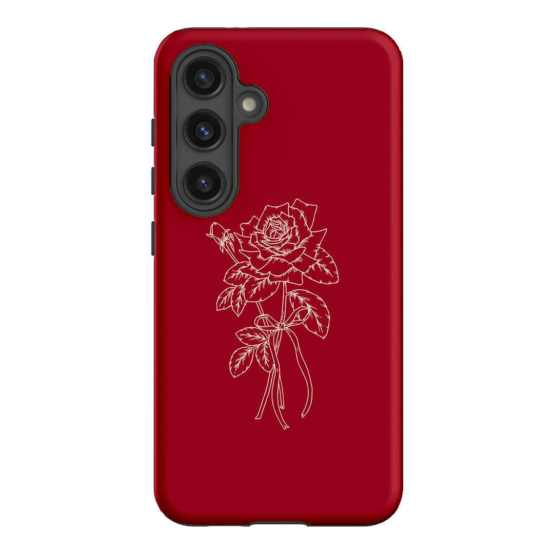 Red Rose Printed Phone Cases Samsung Galaxy S24 / Armoured by Typoflora - The Dairy