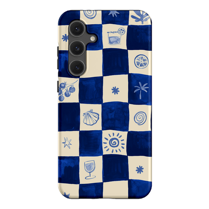 Afternoon Mezze Azure Printed Phone Cases Samsung Galaxy S24 FE / Armoured by Charlie Taylor - The Dairy