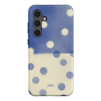 Bleu Polka Dot Printed Phone Cases Samsung Galaxy S24 FE / Armoured by Jasmine Dowling - The Dairy