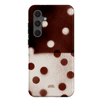 Espresso Polka Dot Printed Phone Cases Samsung Galaxy S24 FE / Armoured by Jasmine Dowling - The Dairy