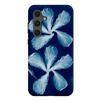 Hibiscus Cyanotype Printed Phone Cases Samsung Galaxy S24 FE / Armoured by Sally Hungerford - The Dairy