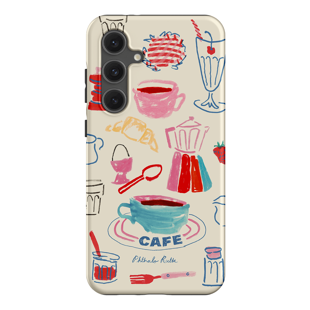 Home Cafe Printed Phone Cases Samsung Galaxy S24 FE / Armoured by Phthalo Ruth - The Dairy