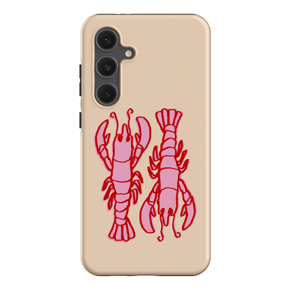 Lobster Love Peach Printed Phone Cases Samsung Galaxy S24 FE / Armoured by The Dairy - The Dairy