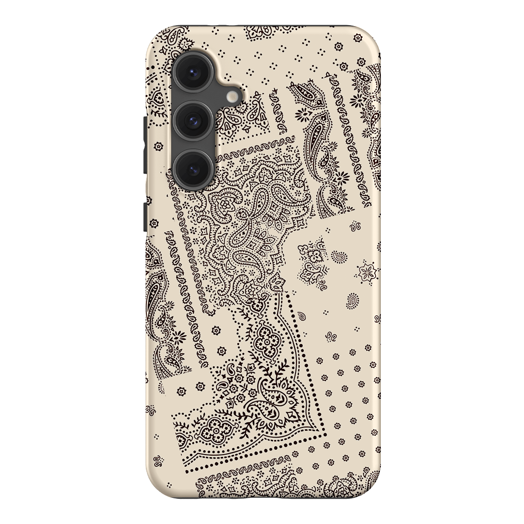 Paisley Ecru Printed Phone Cases Samsung Galaxy S24 FE / Armoured by The Dairy - The Dairy