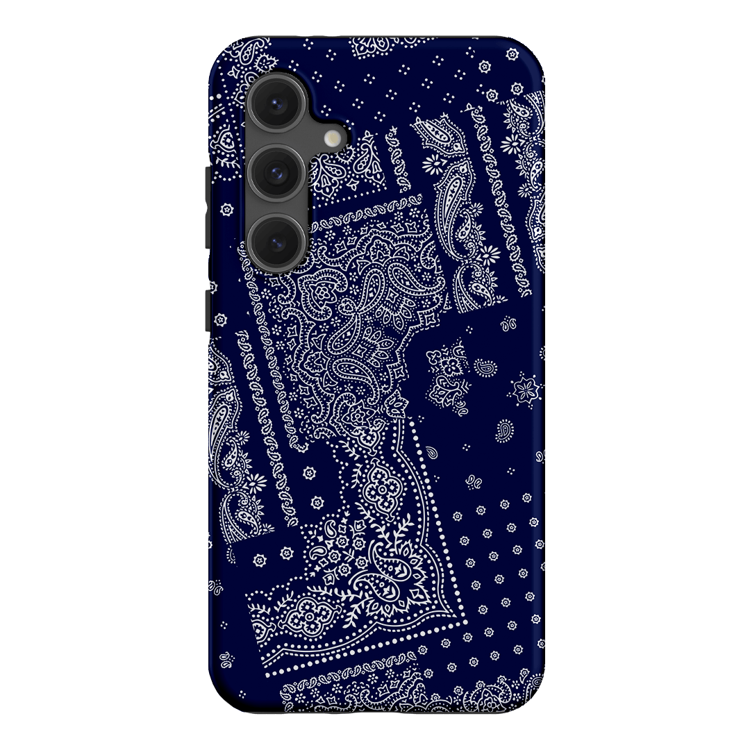 Paisley Indigo Printed Phone Cases Samsung Galaxy S24 FE / Armoured by The Dairy - The Dairy