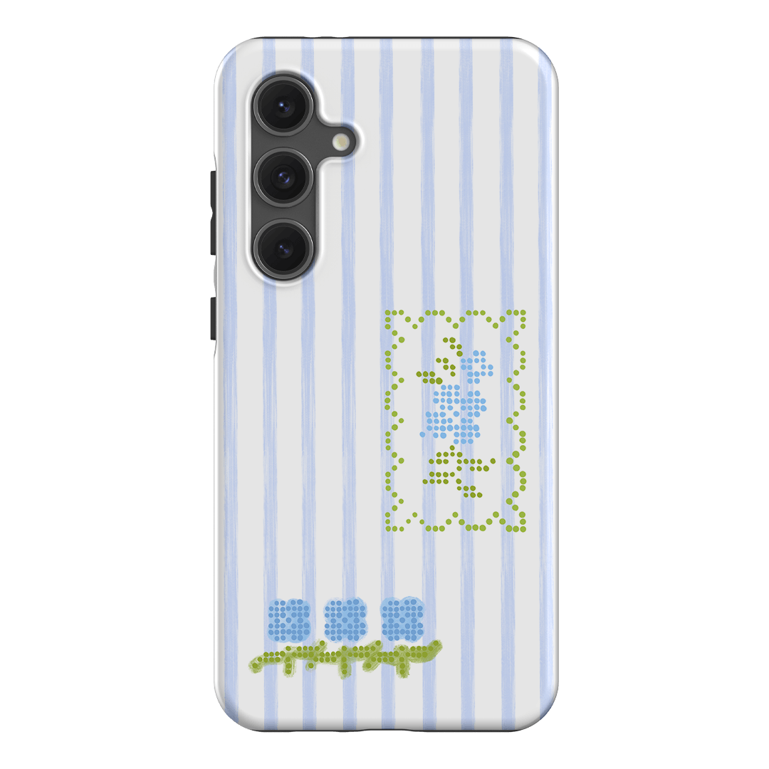 Patchwork Blue Printed Phone Cases Samsung Galaxy S24 FE / Armoured by Kayla Carr - The Dairy