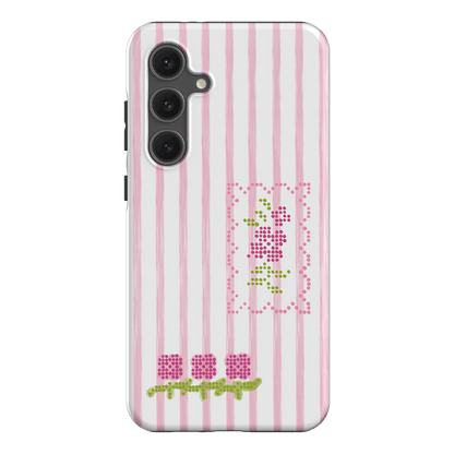 Patchwork Pink Printed Phone Cases Samsung Galaxy S24 FE / Armoured by Kayla Carr - The Dairy