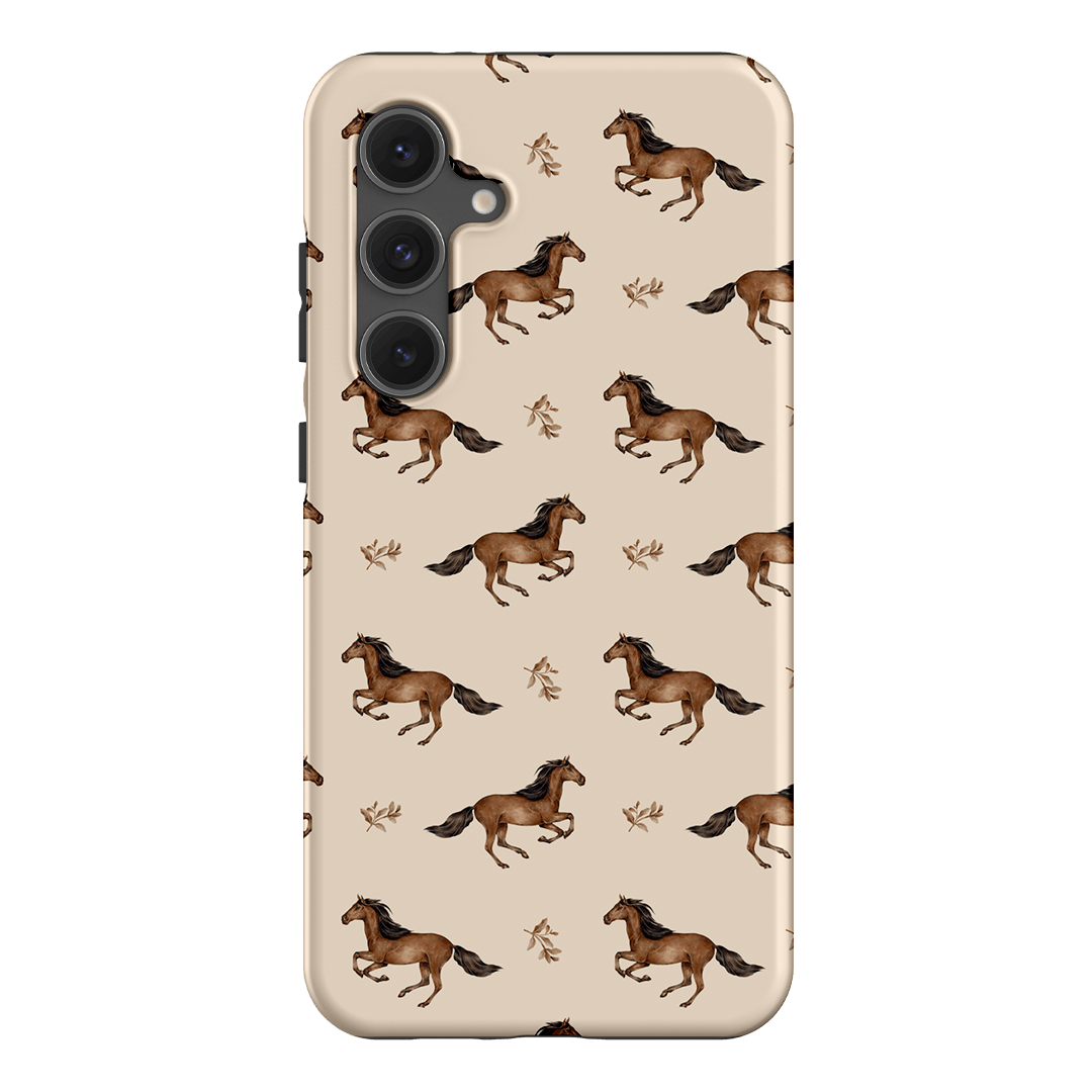 Running Horse Printed Phone Cases Samsung Galaxy S24 FE / Armoured by Kasiags Art - The Dairy