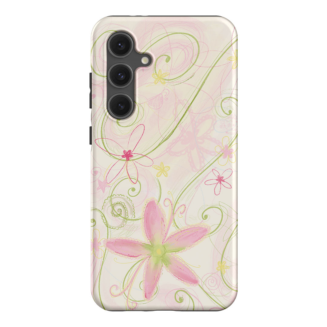 Swirl Pink Printed Phone Cases Samsung Galaxy S24 FE / Armoured by Kayla Carr - The Dairy