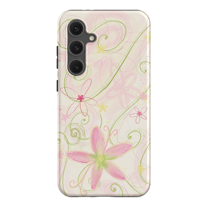 Swirl Pink Printed Phone Cases Samsung Galaxy S24 FE / Armoured by Kayla Carr - The Dairy