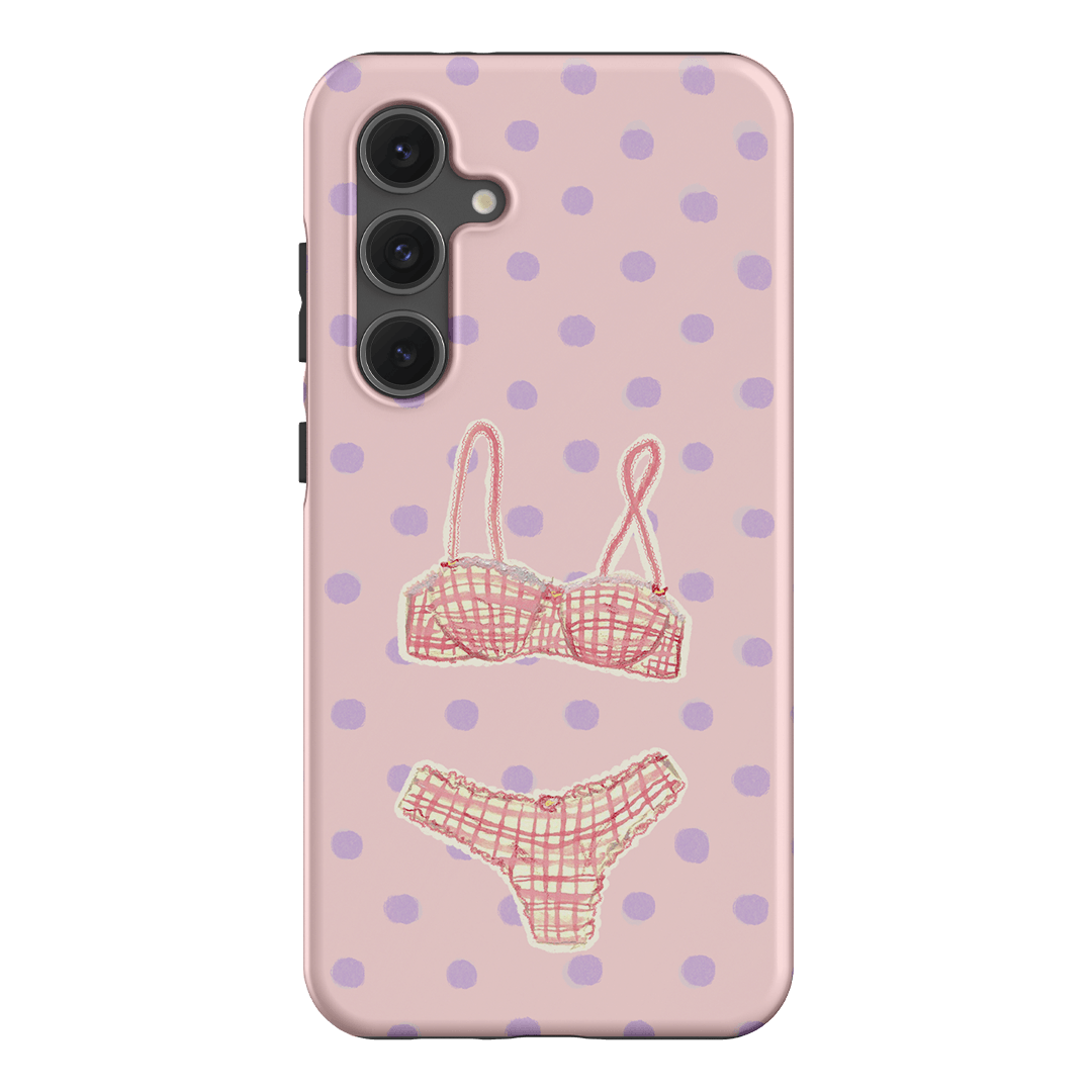 Vintage Gingham Printed Phone Cases Samsung Galaxy S24 FE / Armoured by Kayla Carr - The Dairy
