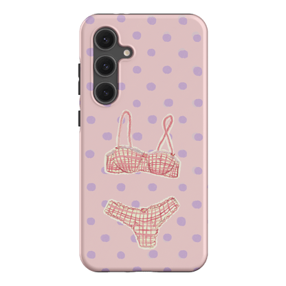 Vintage Gingham Printed Phone Cases Samsung Galaxy S24 FE / Armoured by Kayla Carr - The Dairy