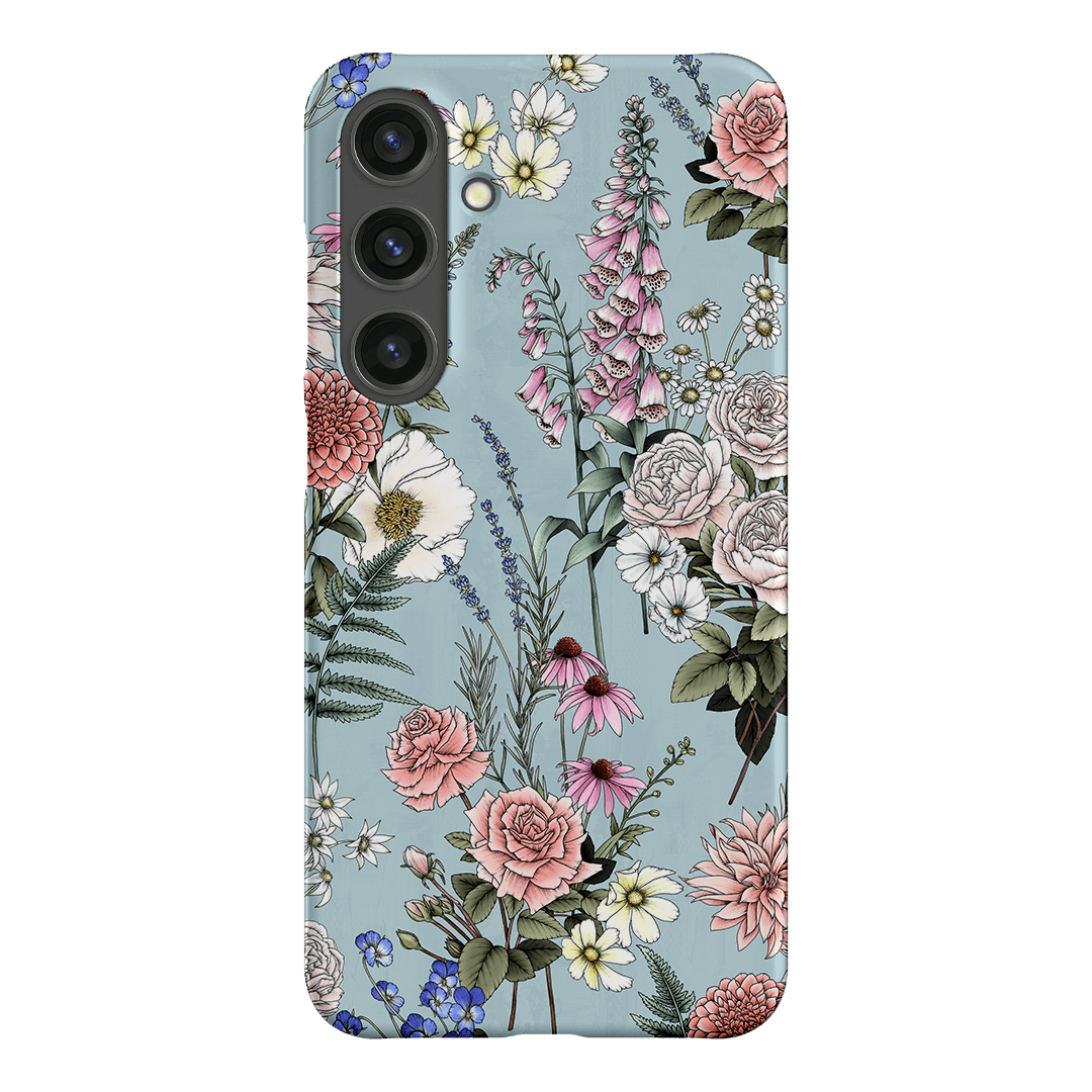 Garden Party Blue Printed Phone Cases Samsung Galaxy S24 Plus / Snap by Typoflora - The Dairy