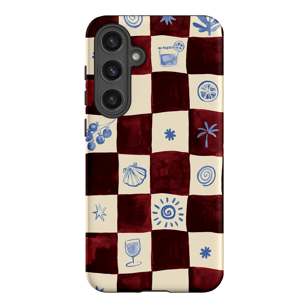 Afternoon Mezze Maroon Printed Phone Cases Samsung Galaxy S24 Plus / Armoured by Charlie Taylor - The Dairy