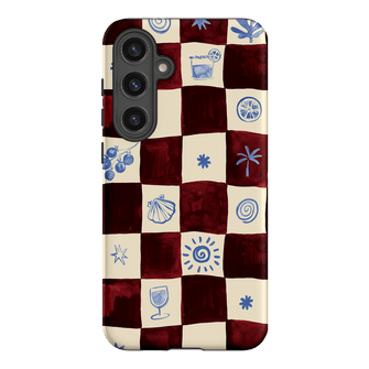 Afternoon Mezze Maroon Printed Phone Cases Samsung Galaxy S24 Plus / Armoured by Charlie Taylor - The Dairy