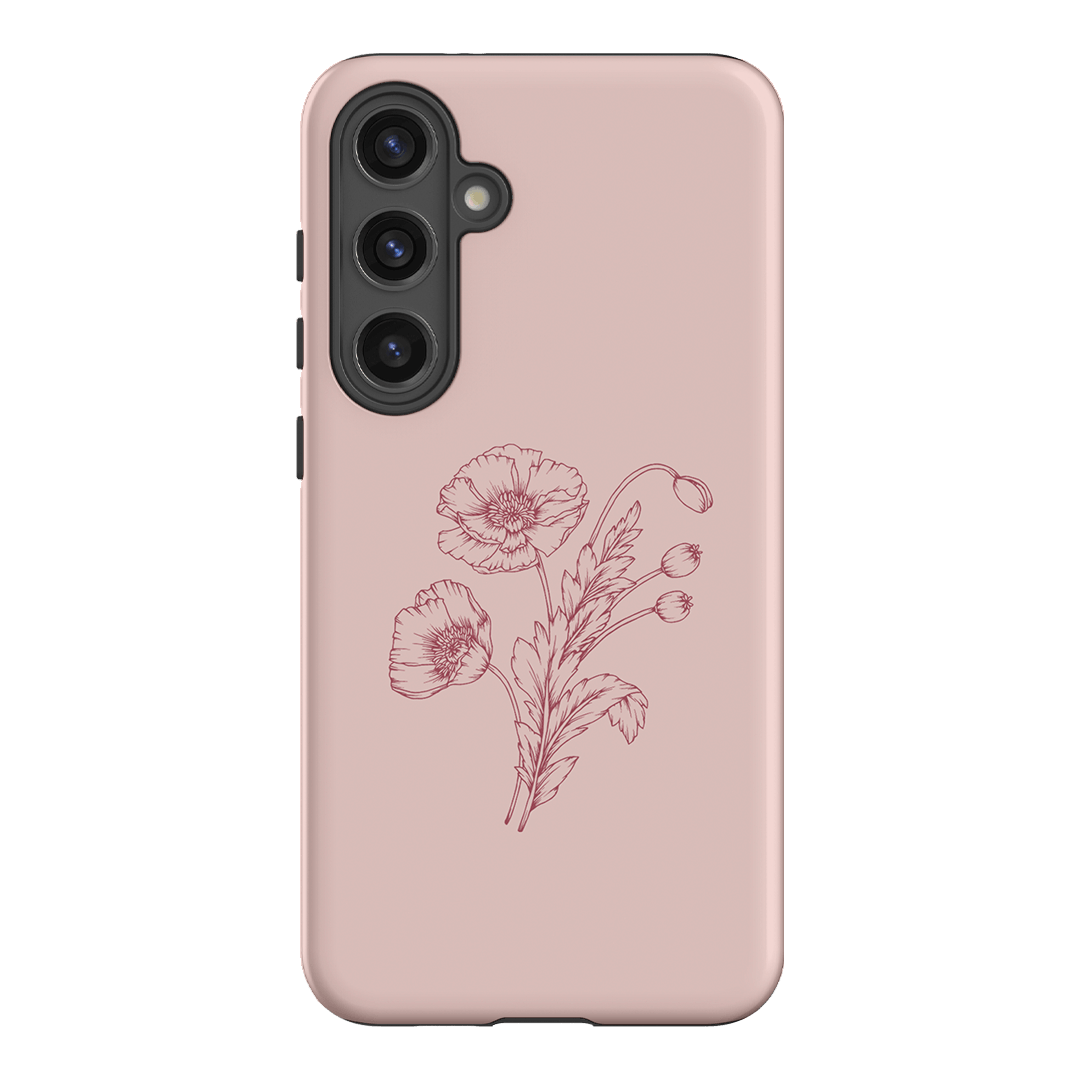 Blush Poppies Printed Phone Cases Samsung Galaxy S24 Plus / Armoured by Typoflora - The Dairy