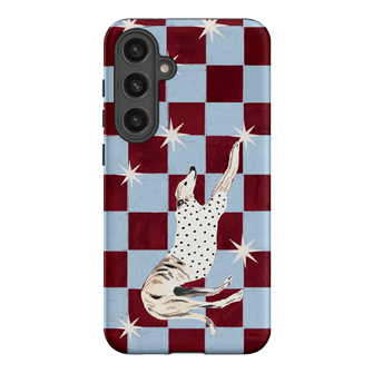 Check Greyhound Blue Printed Phone Cases Samsung Galaxy S24 Plus / Armoured by Lisa Hu - The Dairy