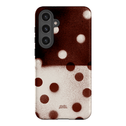 Espresso Polka Dot Printed Phone Cases Samsung Galaxy S24 Plus / Armoured by Jasmine Dowling - The Dairy