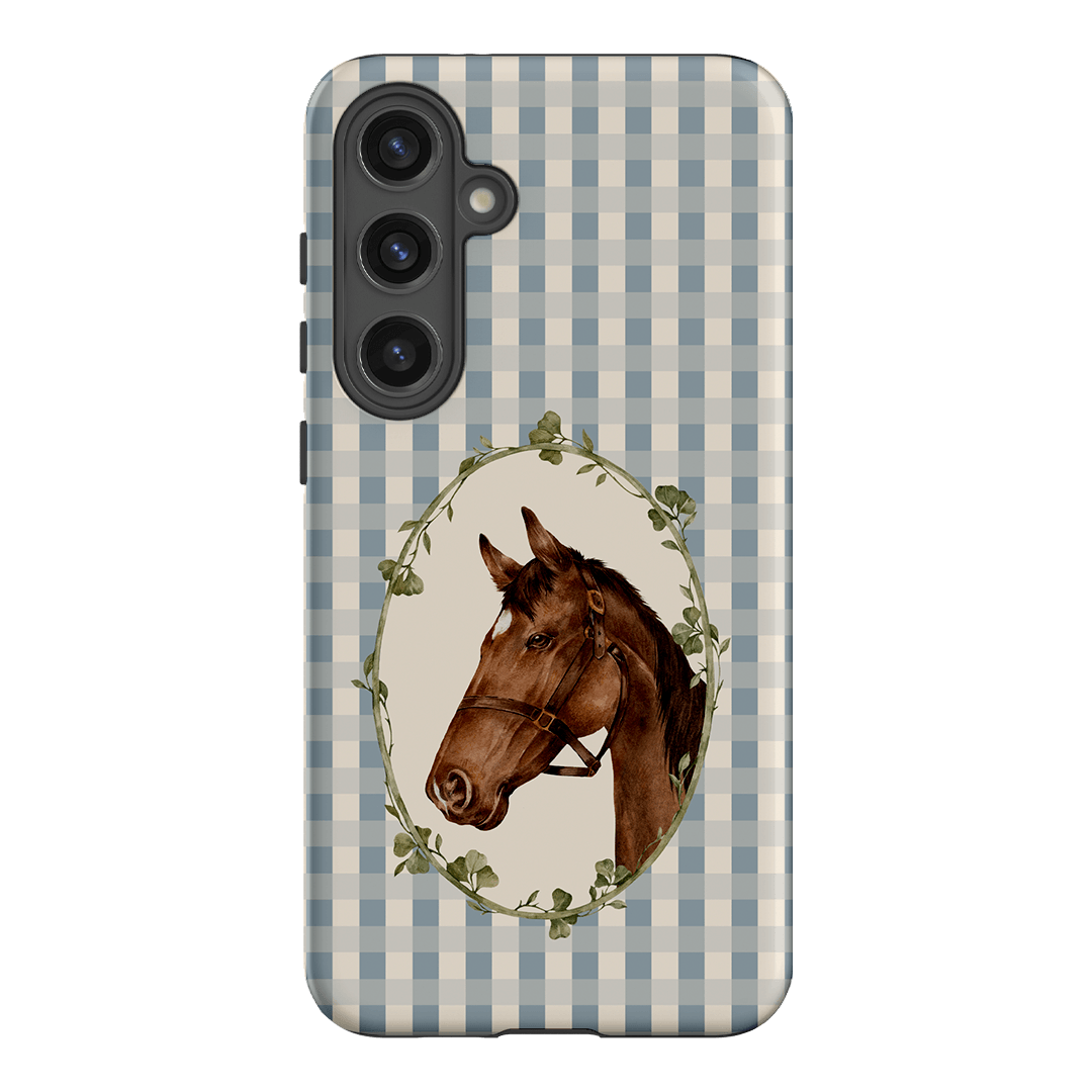 Gingham Horse Printed Phone Cases Samsung Galaxy S24 Plus / Armoured by Kasiags Art - The Dairy