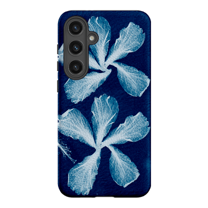 Hibiscus Cyanotype Printed Phone Cases Samsung Galaxy S24 Plus / Armoured by Sally Hungerford - The Dairy