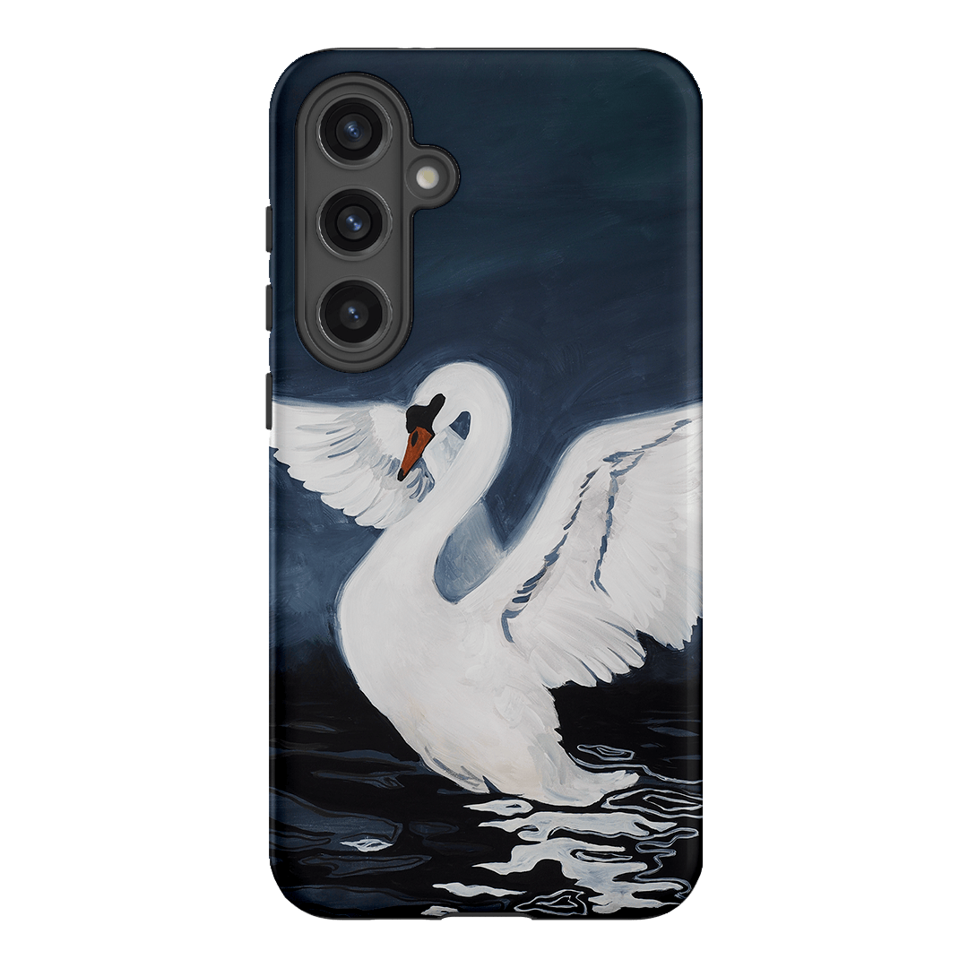Midnight Swan Printed Phone Cases Samsung Galaxy S24 Plus / Armoured by Lisa Hu - The Dairy