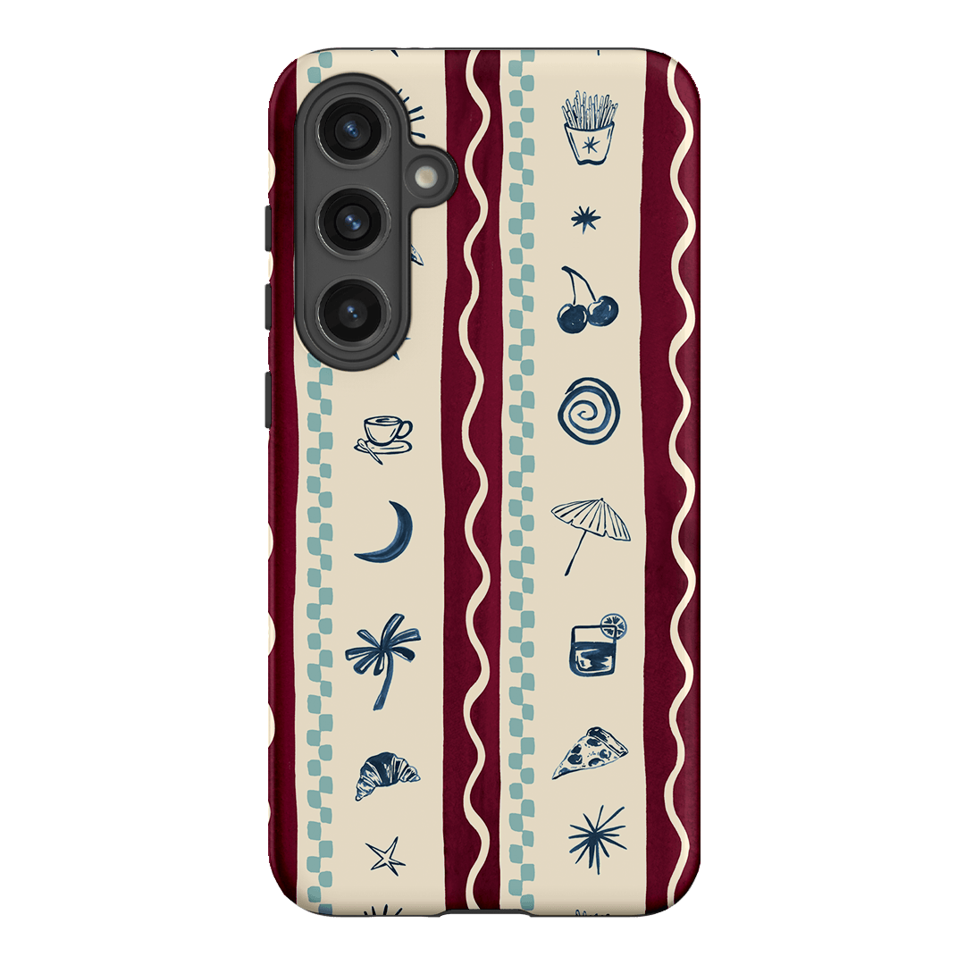 Summer Snacks Burgundy Printed Phone Cases Samsung Galaxy S24 Plus / Armoured by Charlie Taylor - The Dairy
