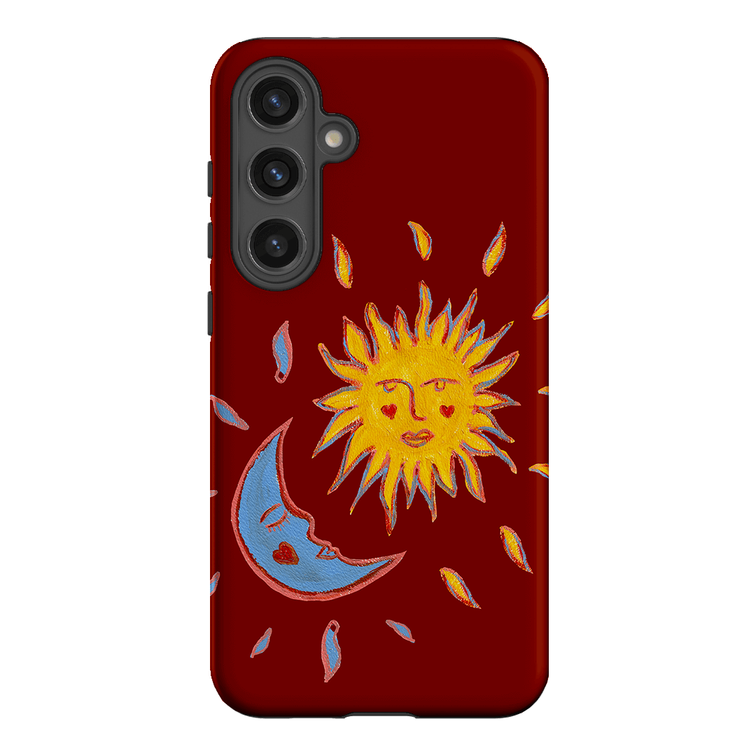 Sun & Moon Red Printed Phone Cases Samsung Galaxy S24 Plus / Armoured by BG. Studio - The Dairy