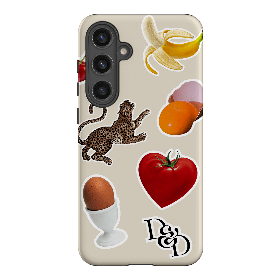 Sunday Stickers Cream Printed Phone Cases Samsung Galaxy S24 Plus / Armoured by Desmond & Dempsey - The Dairy