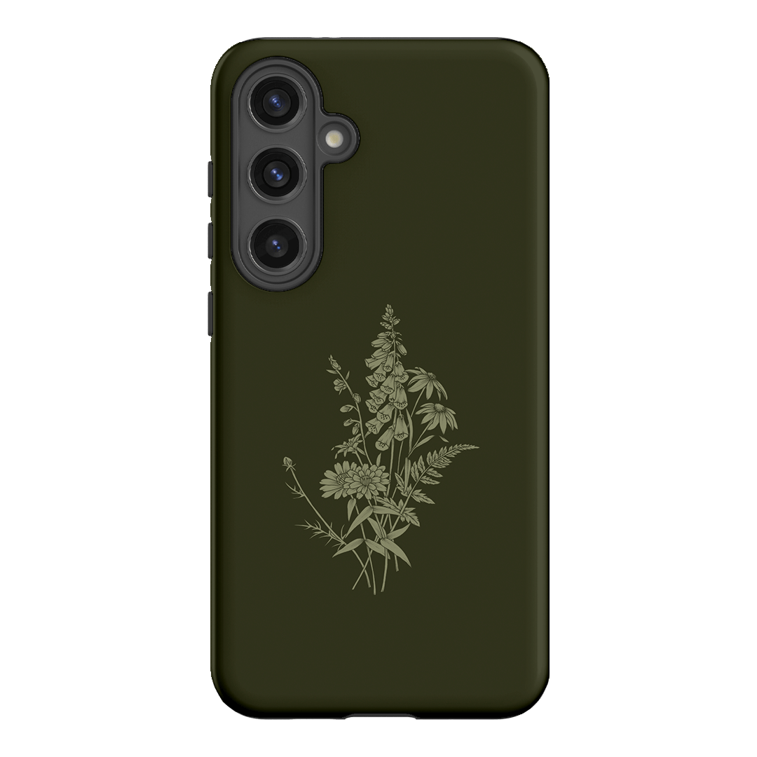 Wildflowers Olive Printed Phone Cases Samsung Galaxy S24 Plus / Armoured by Typoflora - The Dairy