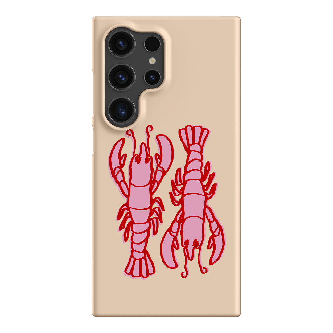 Lobster Love Peach Printed Phone Cases Samsung Galaxy S24 Ultra / Snap by The Dairy - The Dairy