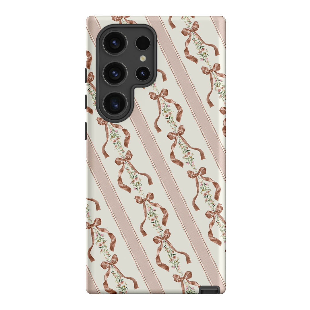 Bow Stripe Printed Phone Cases Samsung Galaxy S24 Ultra / Armoured by Veronica Tucker - The Dairy