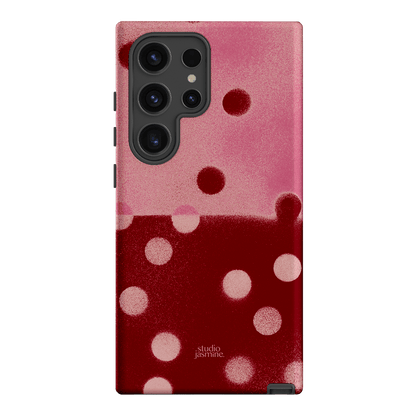 Cherry Polka Dot Printed Phone Cases Samsung Galaxy S24 Ultra / Armoured by Jasmine Dowling - The Dairy