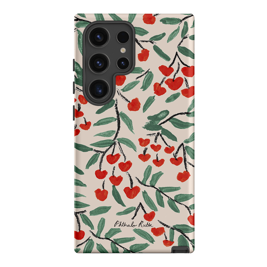 Cherry Love Printed Phone Cases Samsung Galaxy S24 Ultra / Armoured by Phthalo Ruth - The Dairy