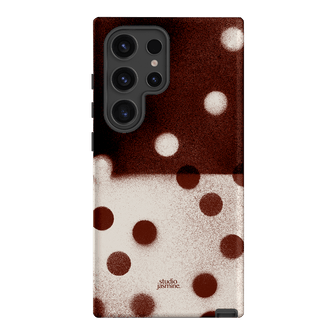 Espresso Polka Dot Printed Phone Cases Samsung Galaxy S24 Ultra / Armoured by Jasmine Dowling - The Dairy