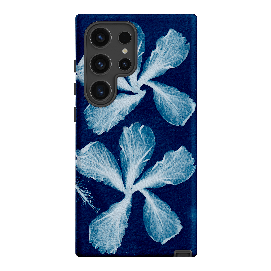 Hibiscus Cyanotype Printed Phone Cases Samsung Galaxy S24 Ultra / Armoured by Sally Hungerford - The Dairy