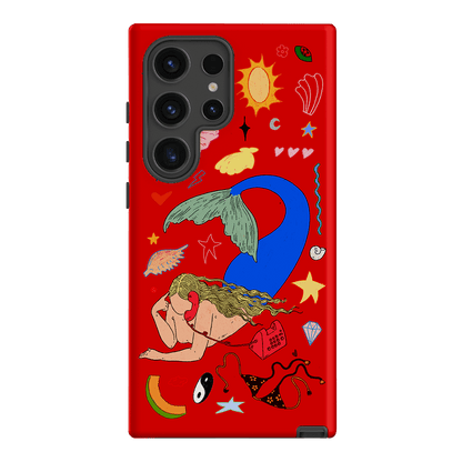 Mermaid Salad Scarlet Printed Phone Cases Samsung Galaxy S24 Ultra / Armoured by Easty Beasty - The Dairy